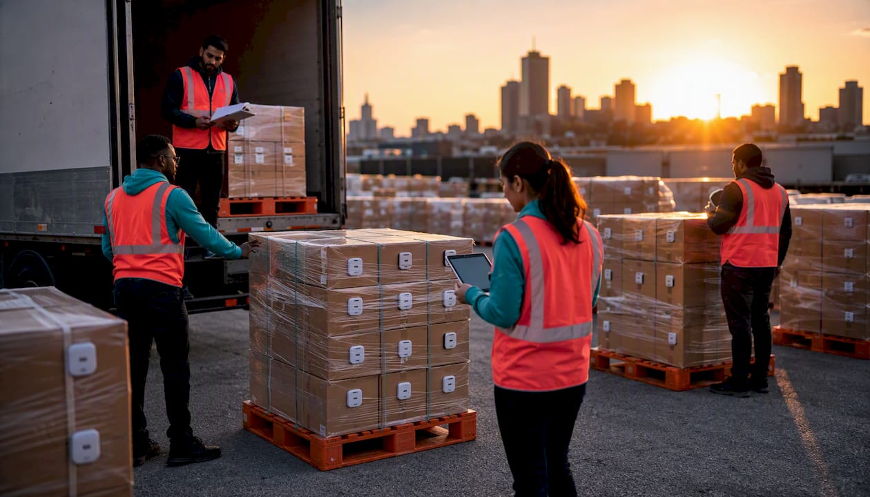 IoT and RFID tags on medical supply pallets