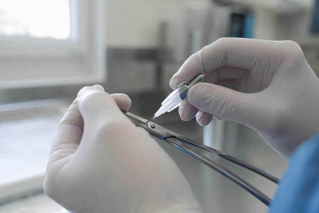 Hands lubricating instrument joint with spray pen