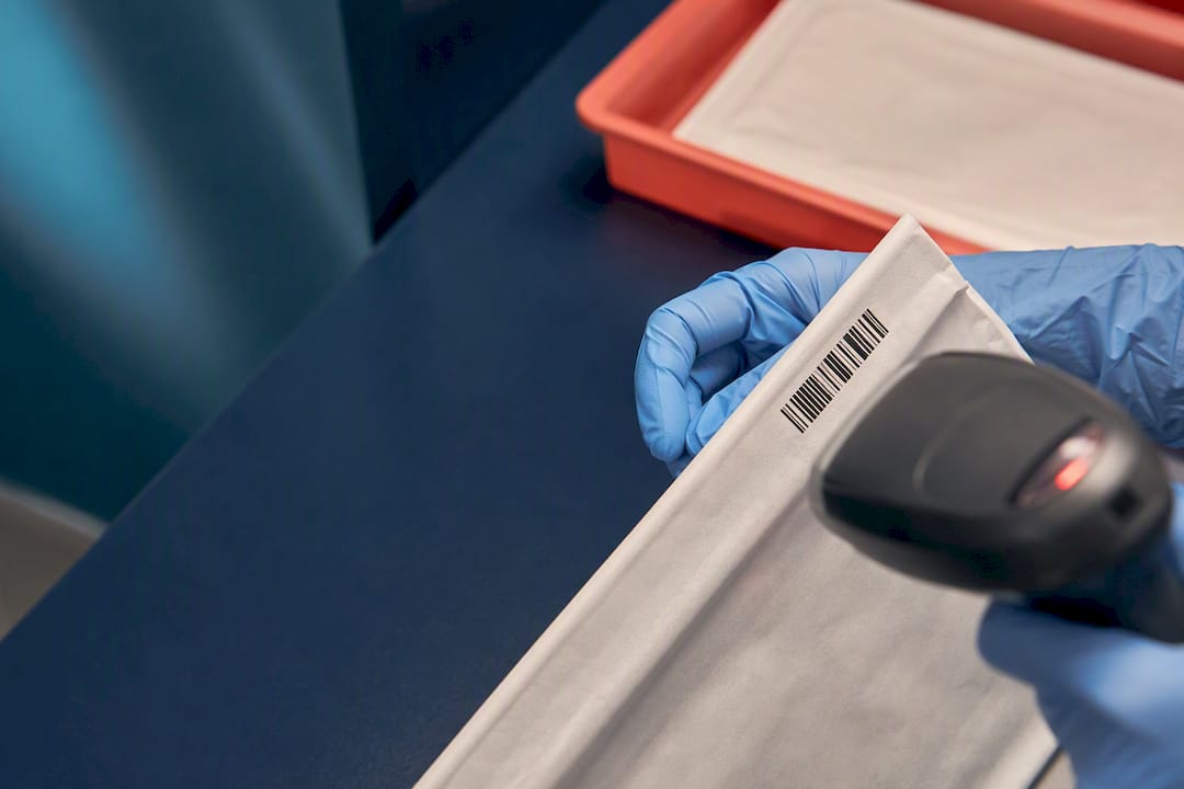 Scanning a medical package barcode