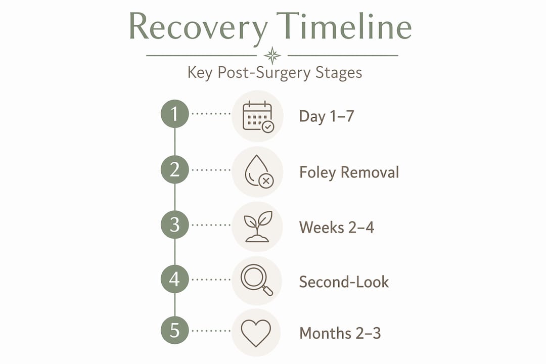 Infographic outlining Asherman's recovery timeline
