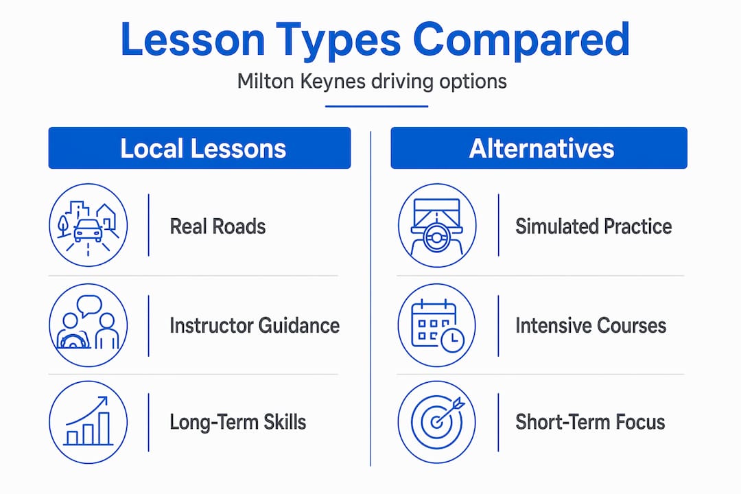 Comparison chart of local vs alternative lessons