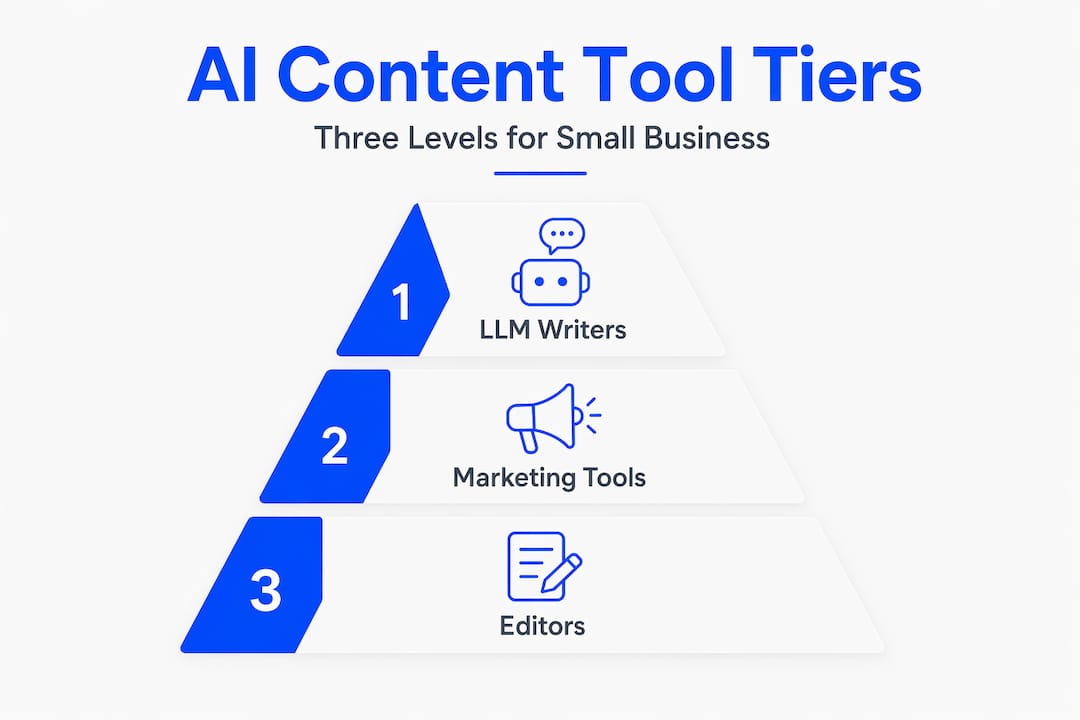 Infographic ranks AI content tool tiers