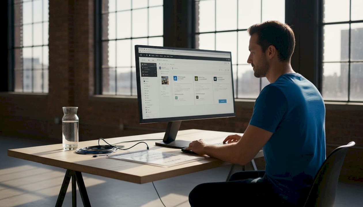Developer configuring WordPress AI plugin