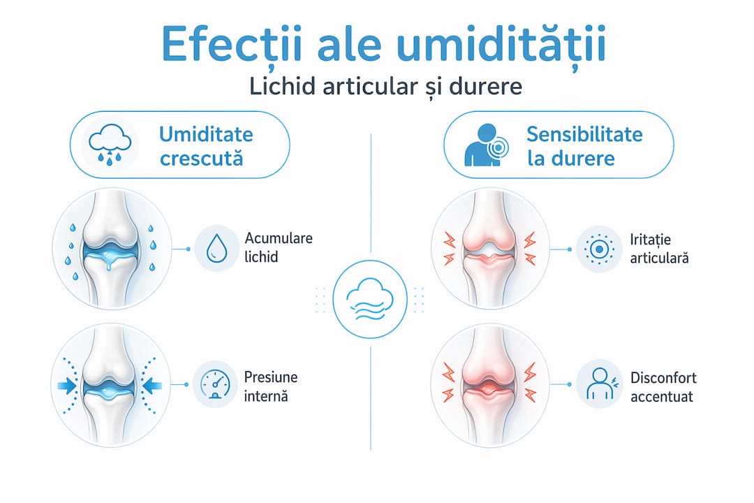 Infografic: Legătura dintre umiditate și lichidul articular