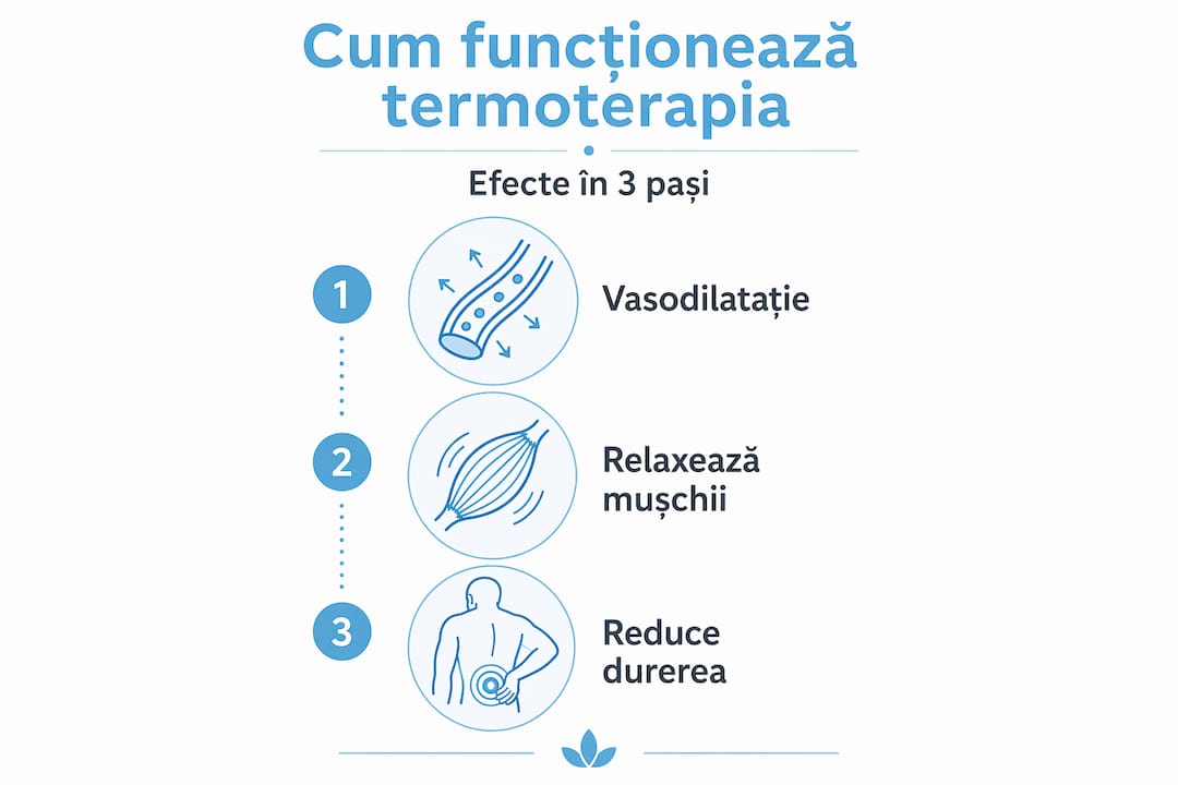 Infografic: cum acționează termoterapia pas cu pas asupra articulațiilor