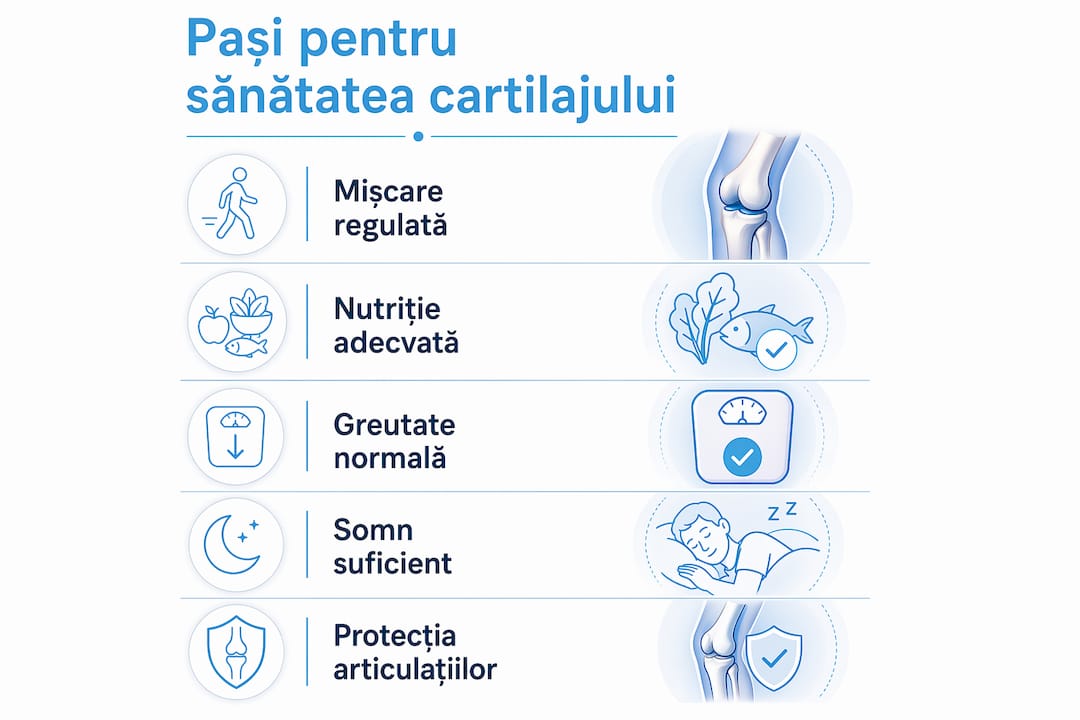 Infografic: cum să ai grijă de sănătatea cartilajului articular, pas cu pas