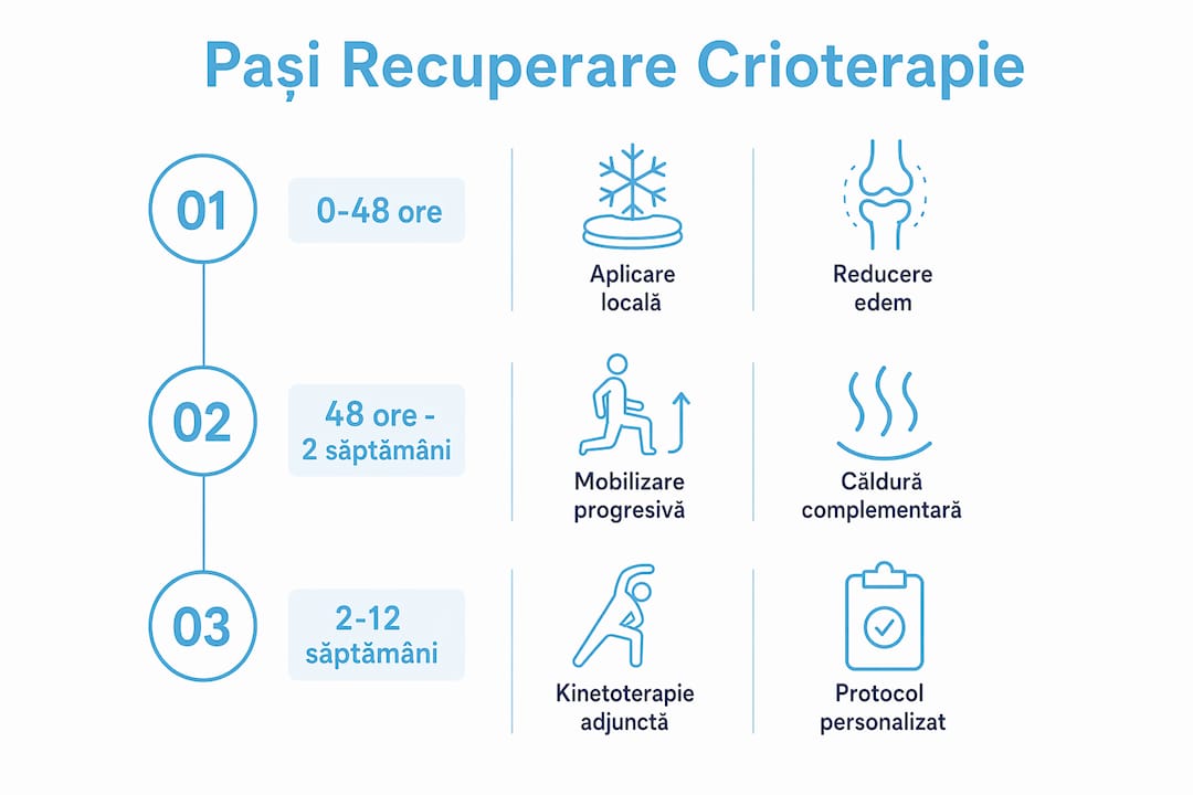 Infografic: etapele recuperării prin crioterapie în sport