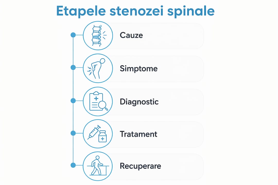 Infografic: cum evoluează stenoza spinală, pas cu pas
