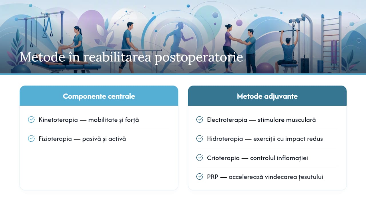 Ce metode se folosesc în reabilitarea postoperatorie — overview diagram