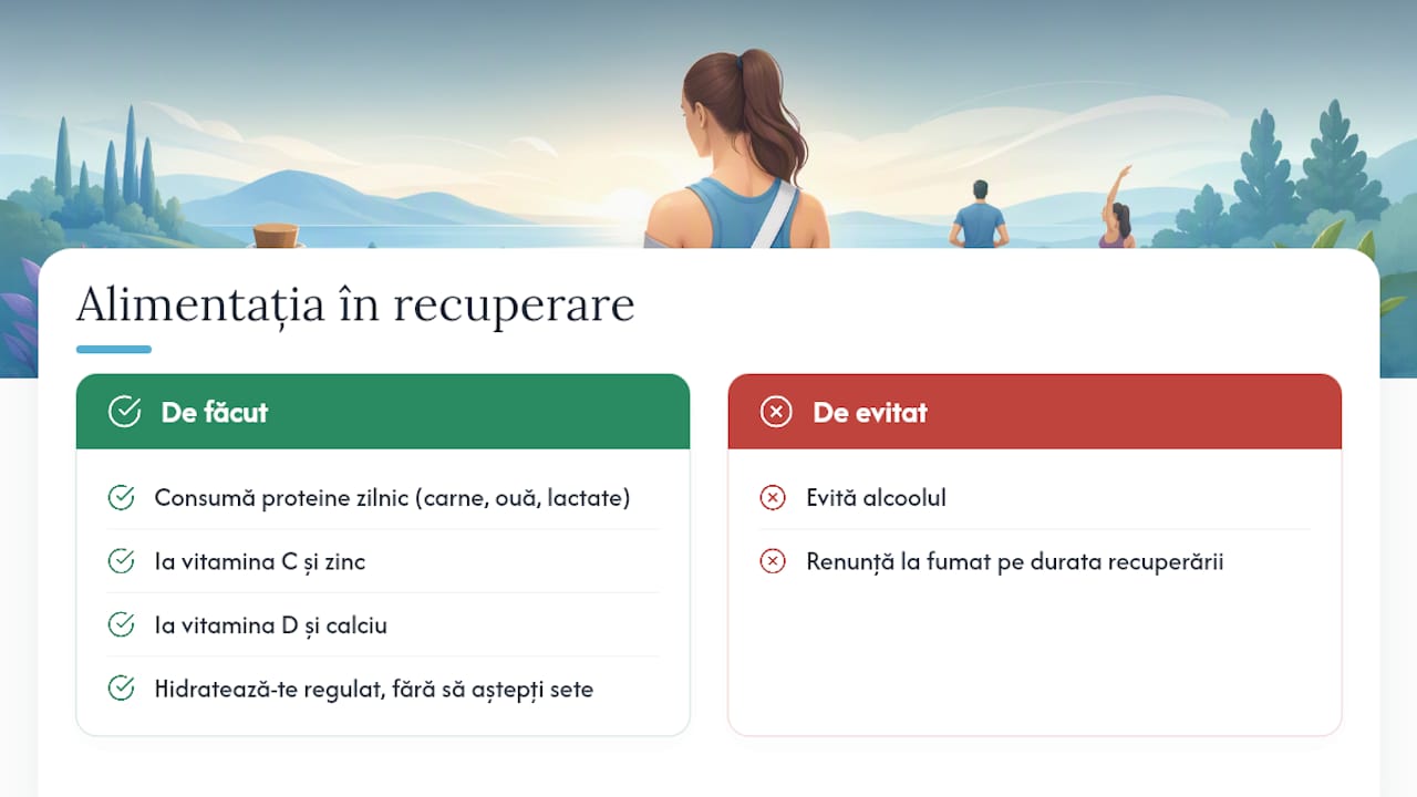 Cum influențează alimentația vindecarea umărului? — overview diagram