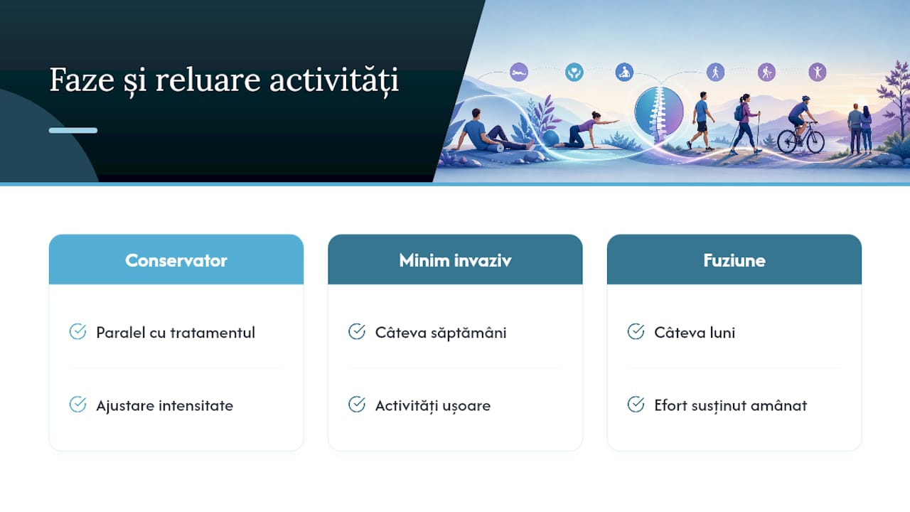 Cele trei etape ale recuperării coloanei vertebrale