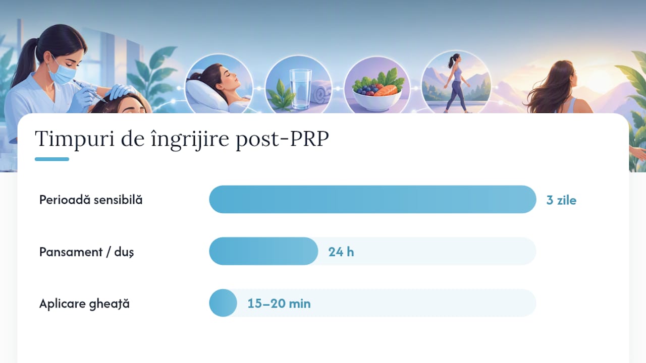 Îngrijirea imediată în primele 24-72 de ore după PRP — overview diagram
