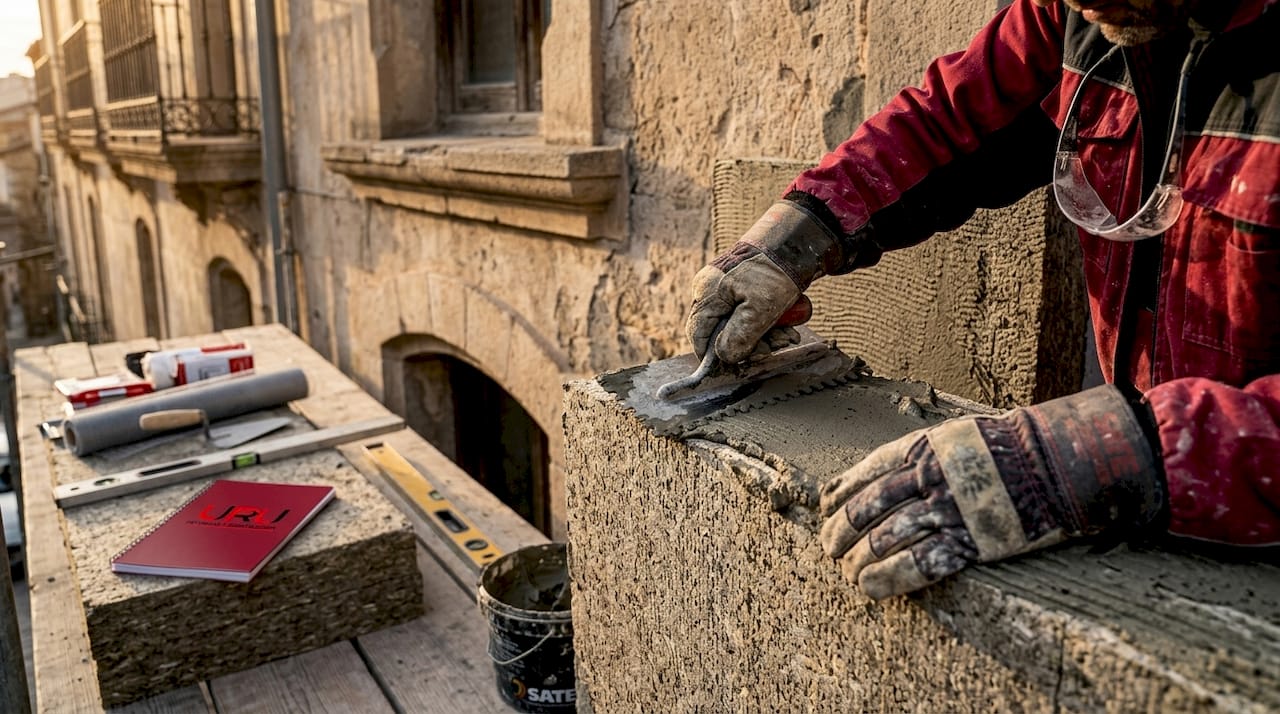 Instalación de sistemas de aislamiento térmico en fachadas exteriores