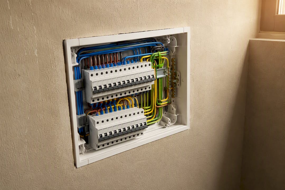 Instalación de nuevas conexiones eléctricas dentro de la caja de empalmes