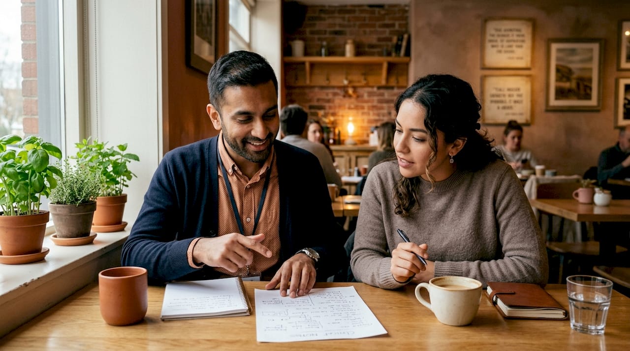 Clinicians collaborating on mental health medication