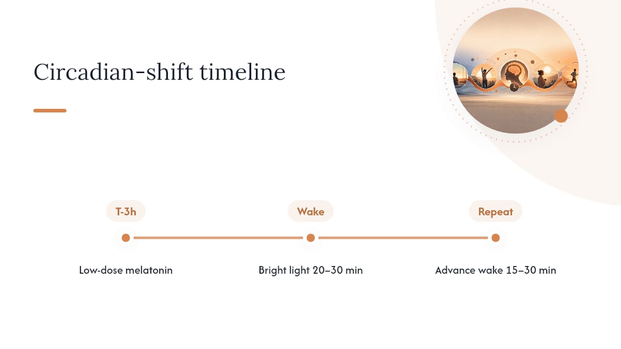 Circadian sleep schedule timing pathway