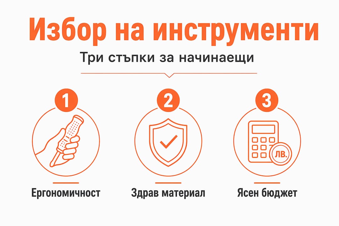 Инфографика: Как да изберем правилните ръчни инструменти – стъпка по стъпка