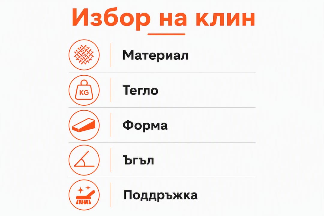 Инфографика: Как лесно да изберем подходящ клин – стъпка по стъпка