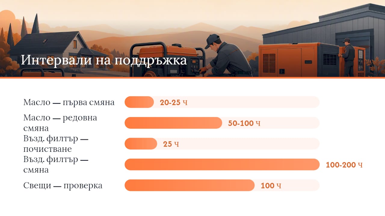 Как да поддържате генератора и какво да правите при проблеми — overview diagram