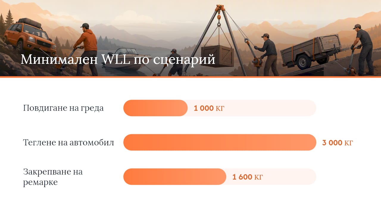 Как да изберете правилната ръчна лебедка? — overview diagram