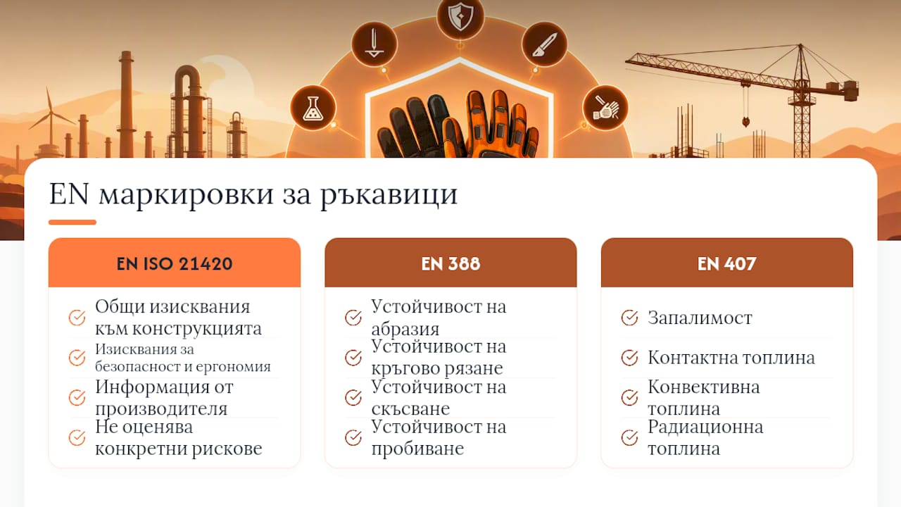 Сравнение между стандартите EN 388 и EN 407