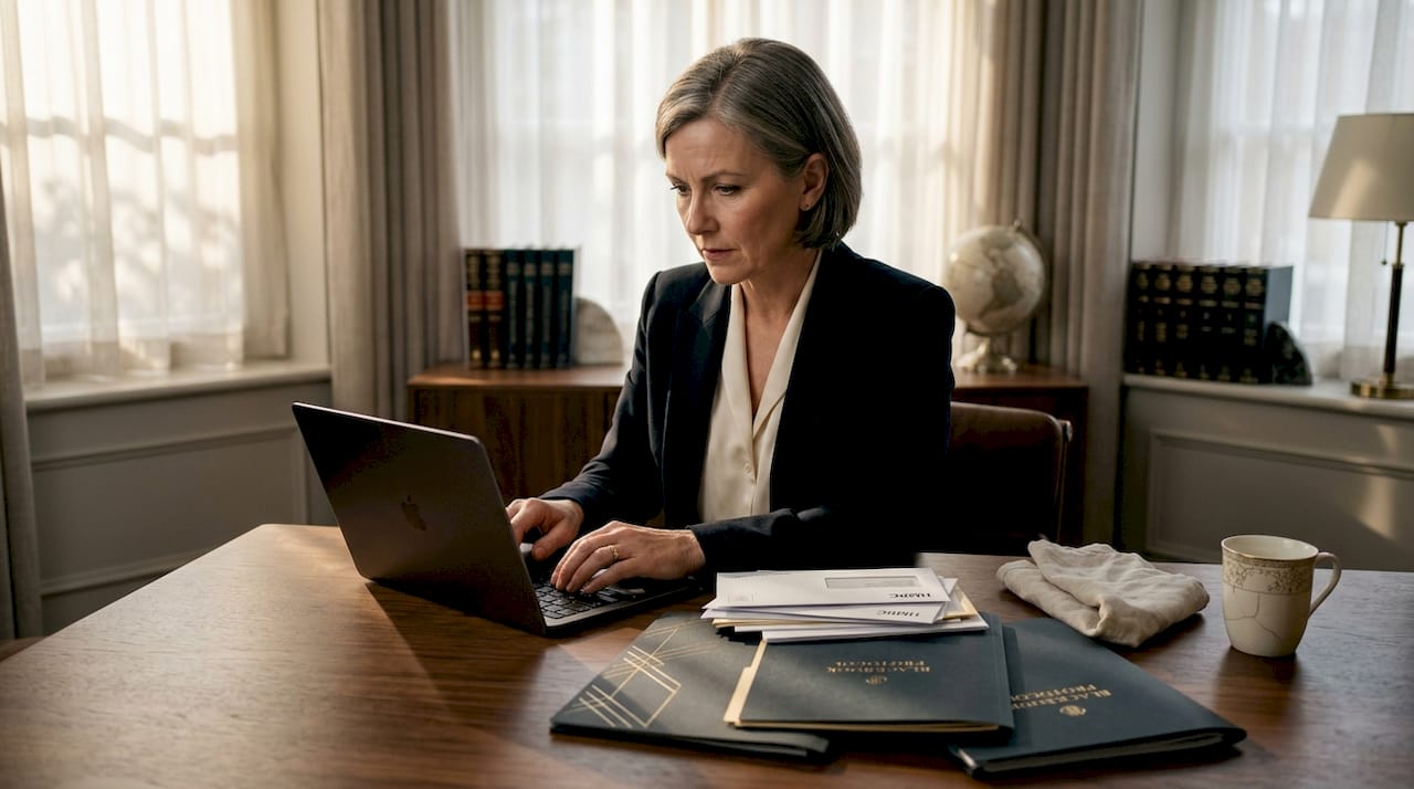 Trustee updating records with correspondence stack