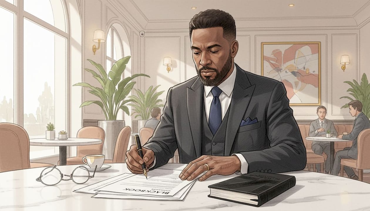Founder reviewing estate planning documents