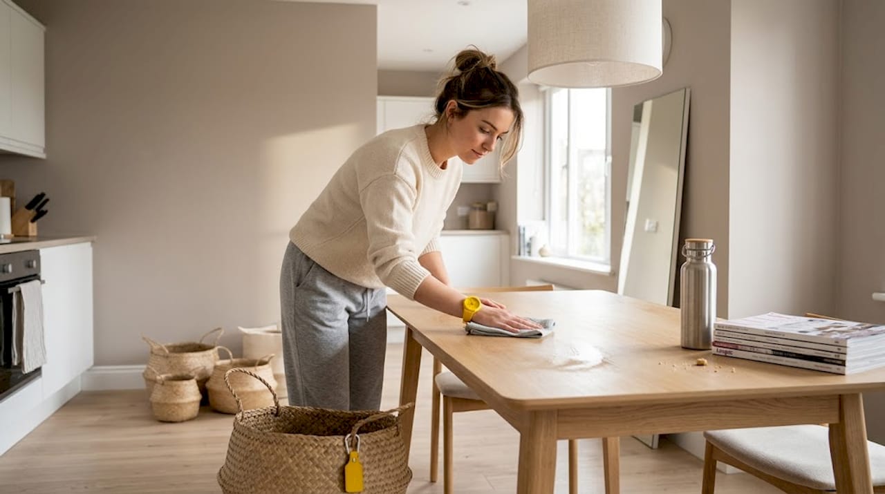 Japandi style kitchen with affordable decor