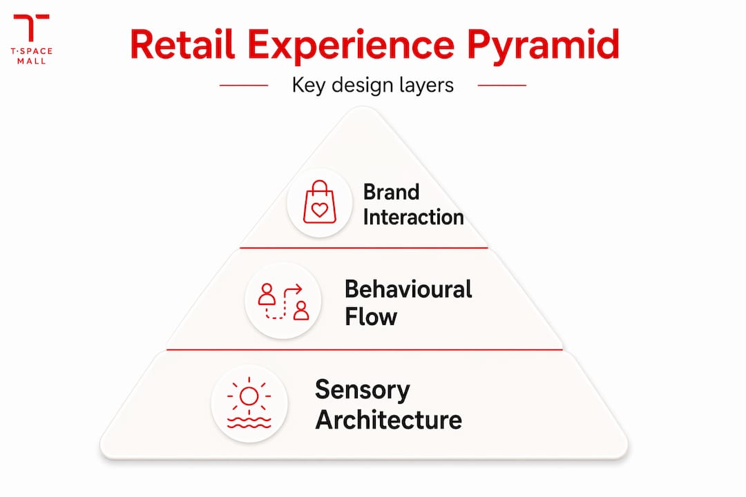 Hierarchy infographic of retail experience design