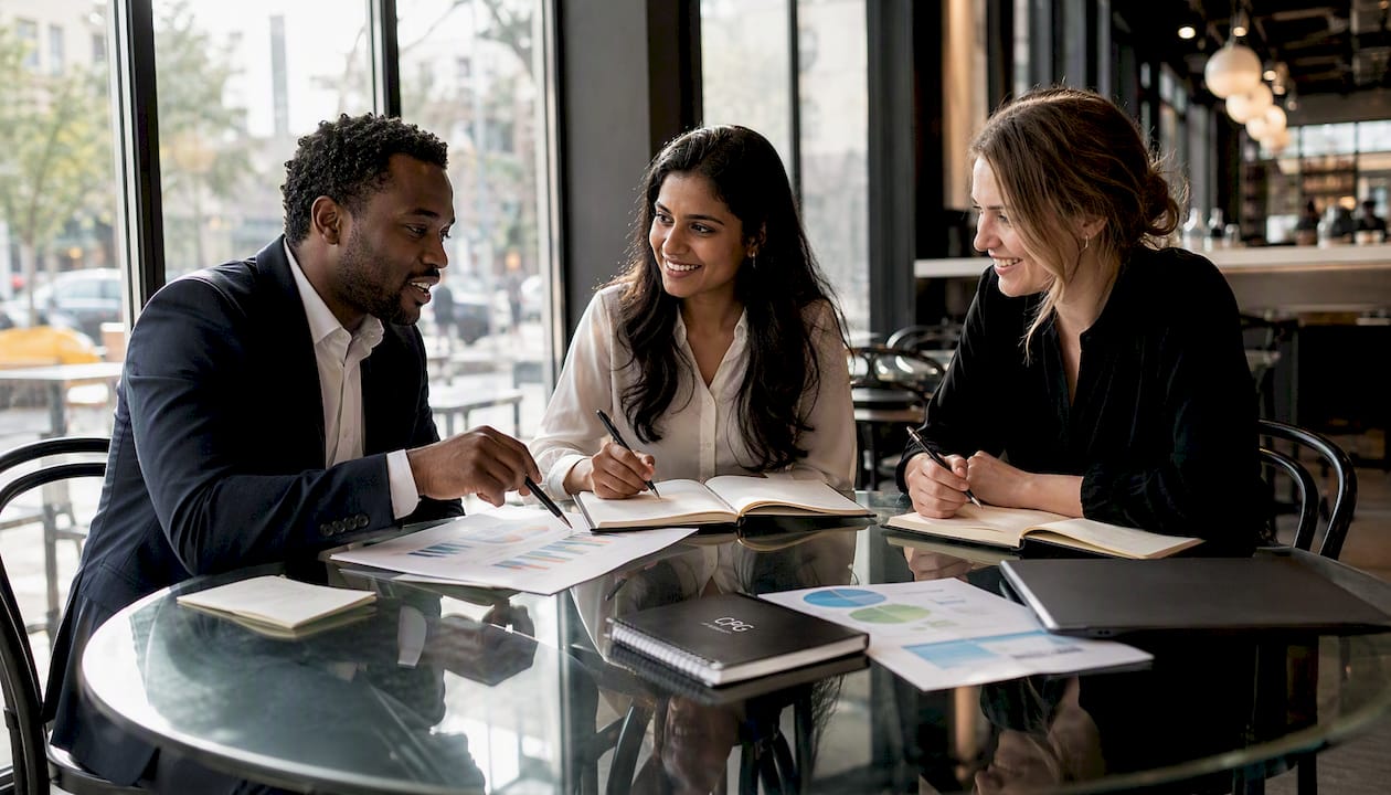 CPG team discussing trade spend metrics