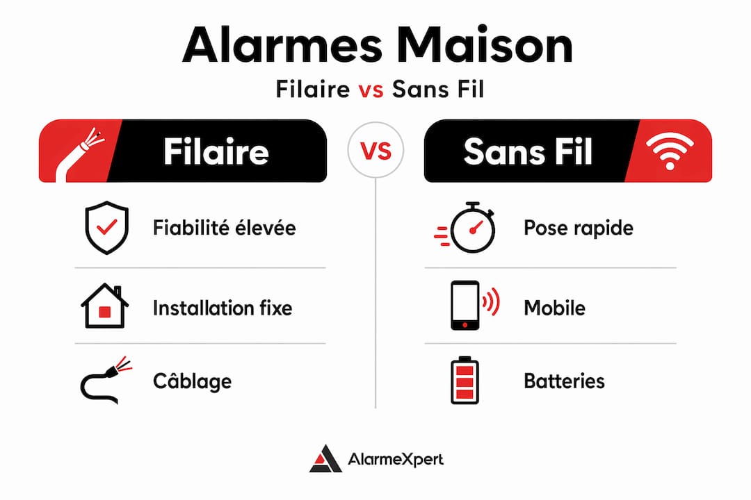 Infographie : panorama comparatif des différents systèmes d’alarme