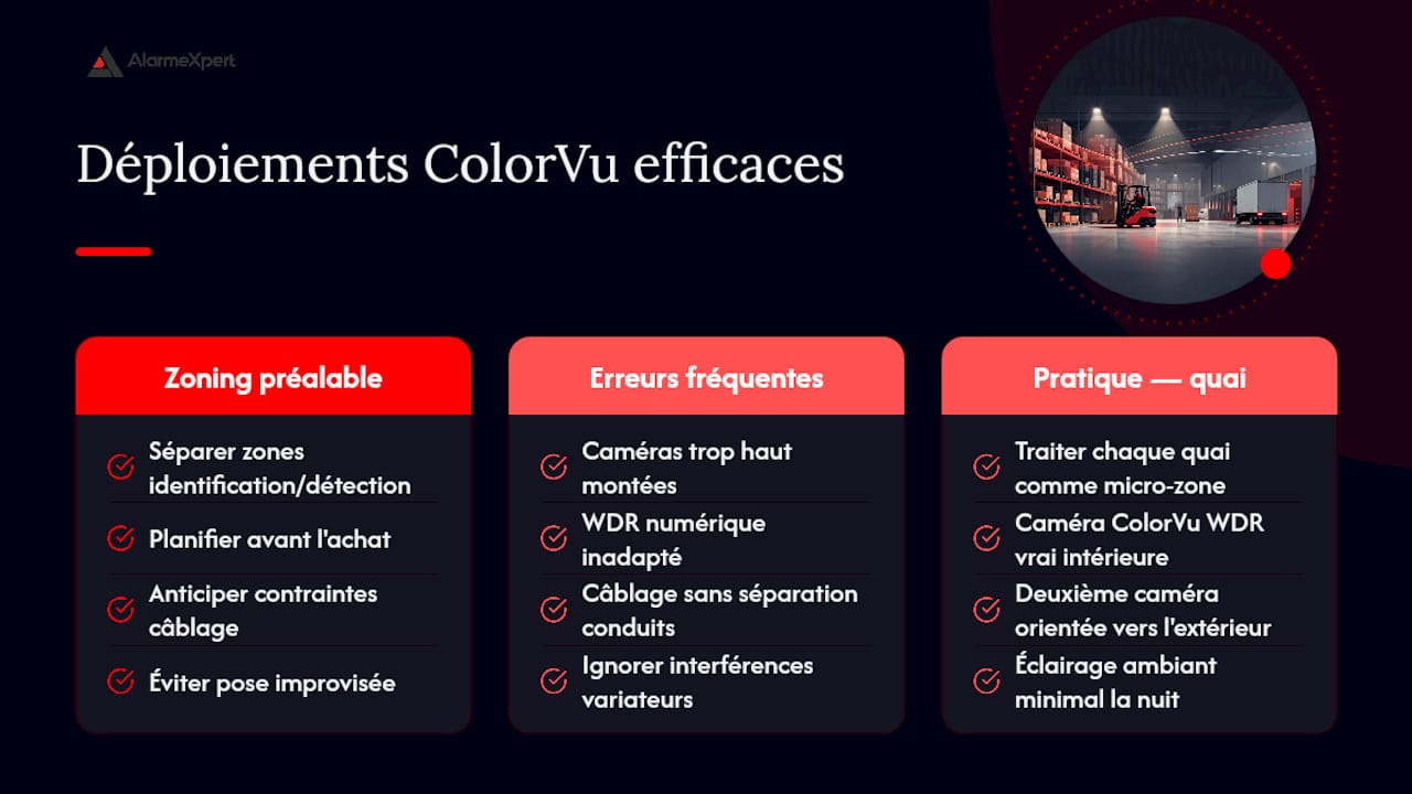 Ce que montrent les déploiements ColorVu réussis en entrepôt — overview diagram