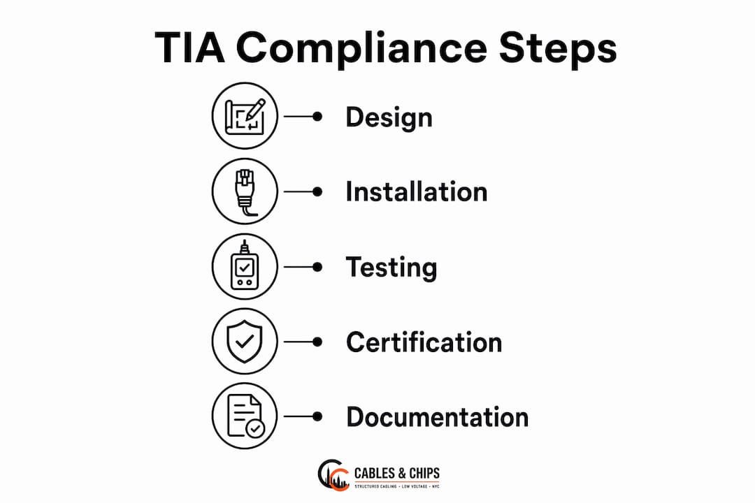 Infographic outlining TIA compliance process steps