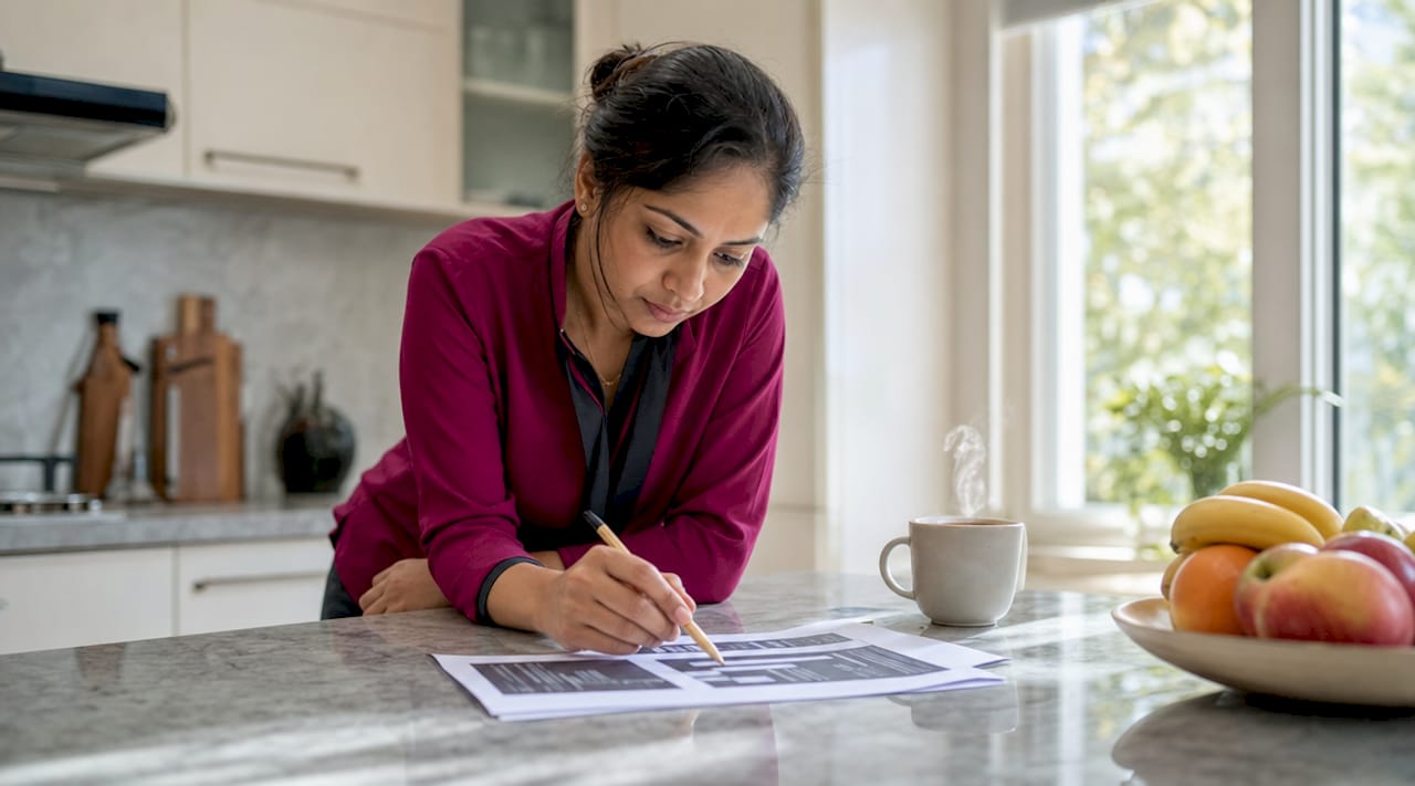 Engineer at home office working on AI latency task