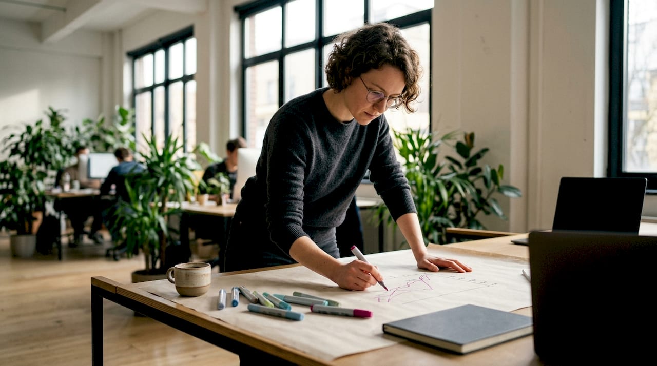 Data scientist working on AI model drift analysis