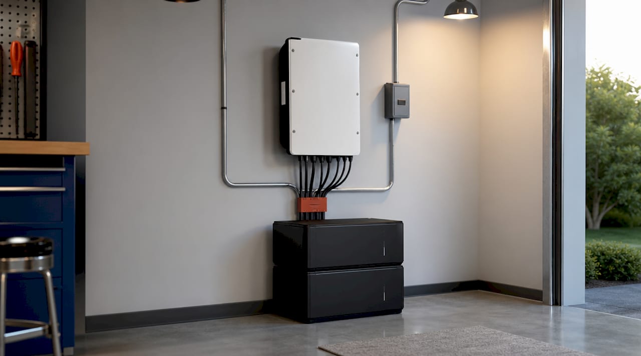 Solar inverter and battery storage units in home