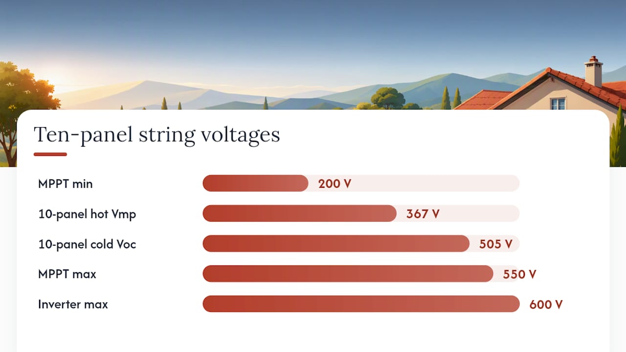 How do you calculate panels per string? — overview diagram