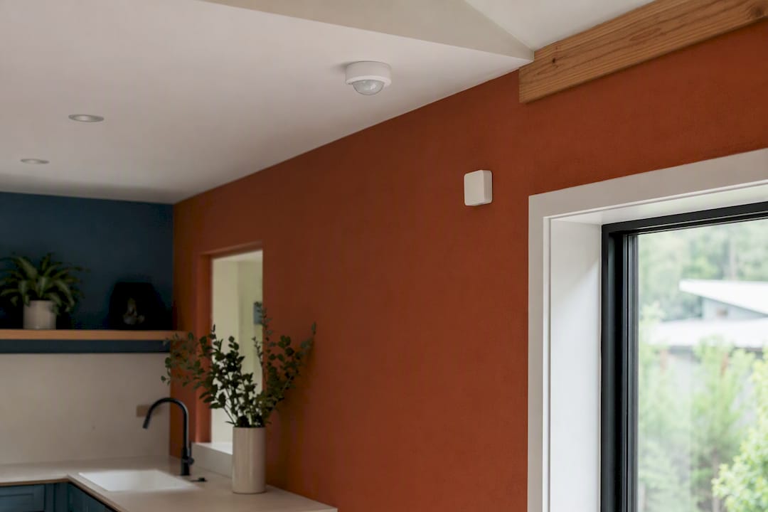 Occupancy and daylight sensors near ceiling