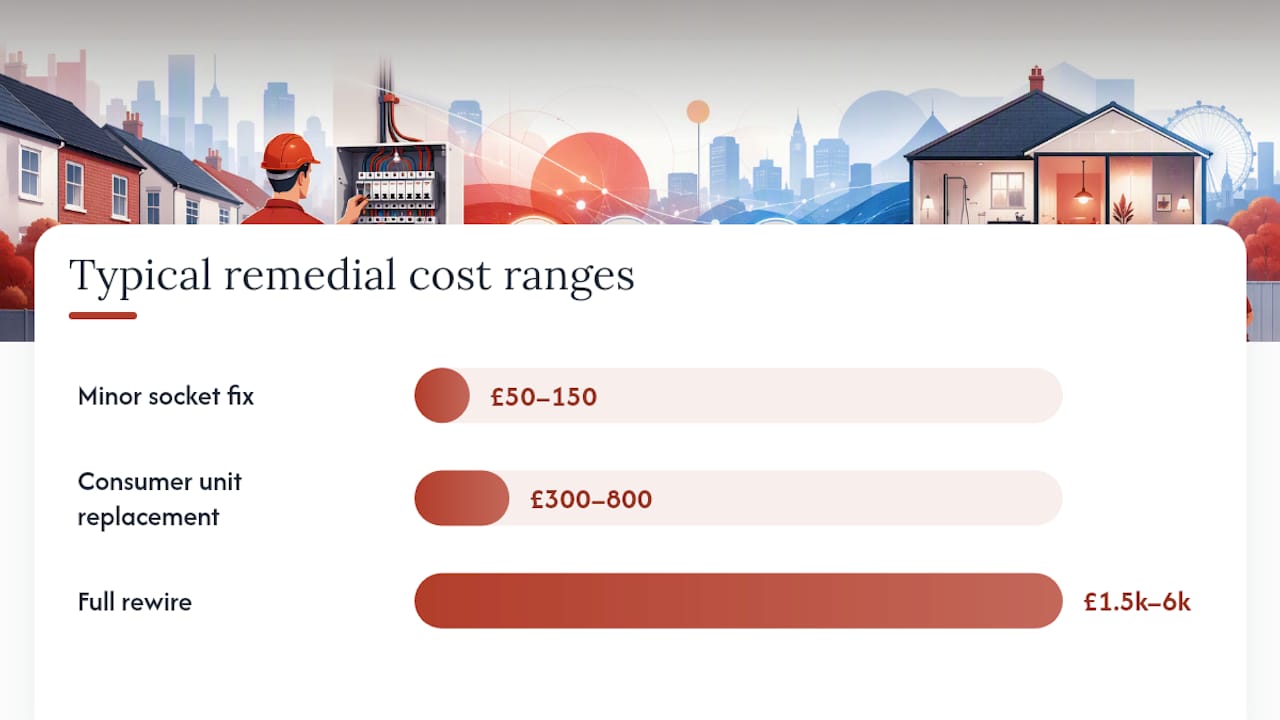 Chart of typical EICR remedial cost ranges