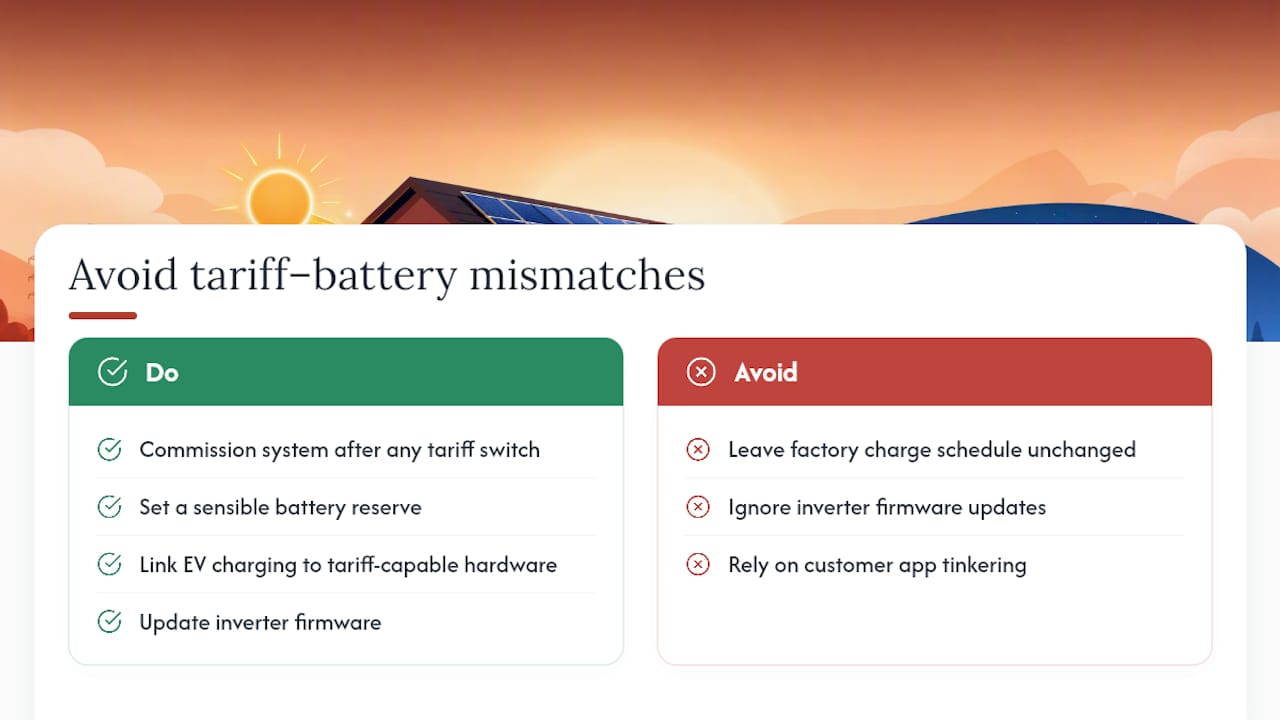 What UK installs actually reveal about battery and tariff mismatches — overview diagram