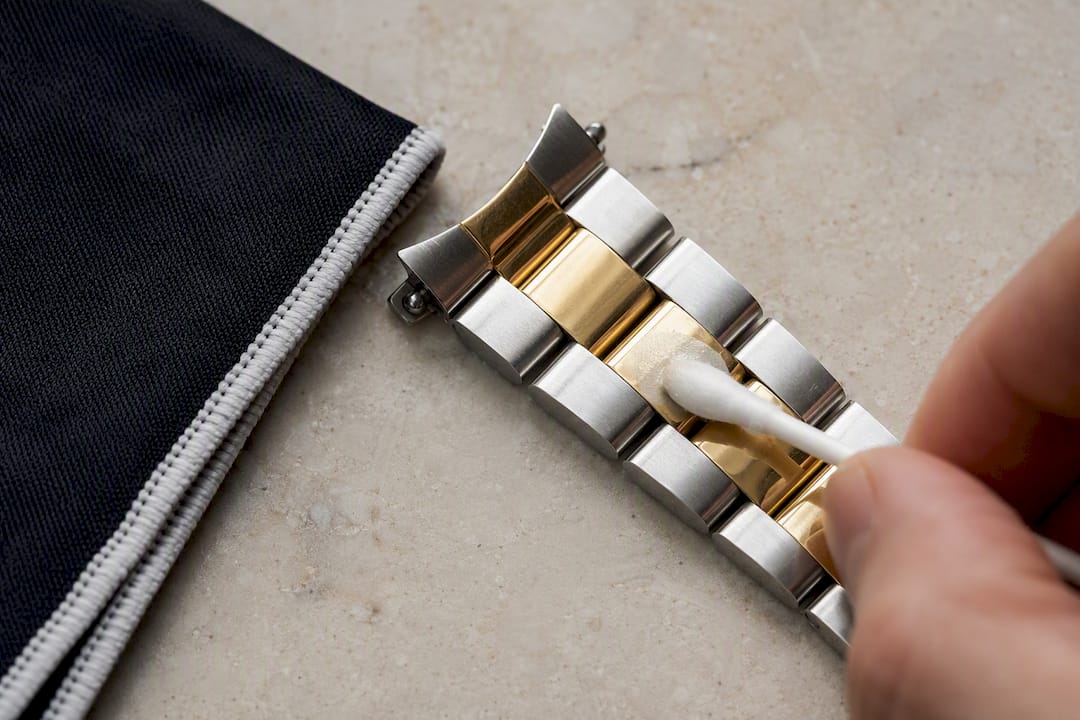 Testing polish on a hidden bracelet spot