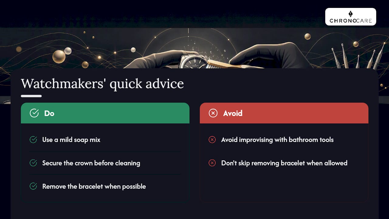 What Do Watchmakers Say About Toothbrush Cleaning? — overview diagram