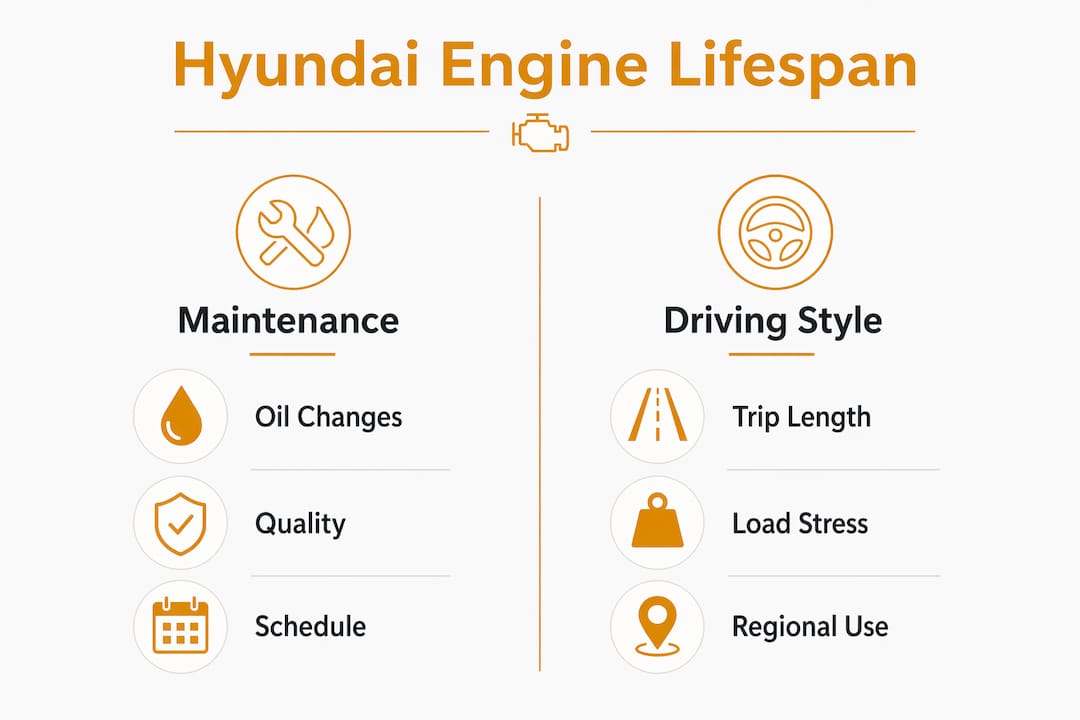 Infographic comparing maintenance and driving style factors