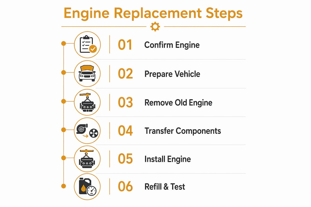 Engine replacement process: a complete guide for car owners