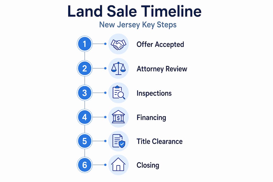 Timeline of New Jersey land sale key steps