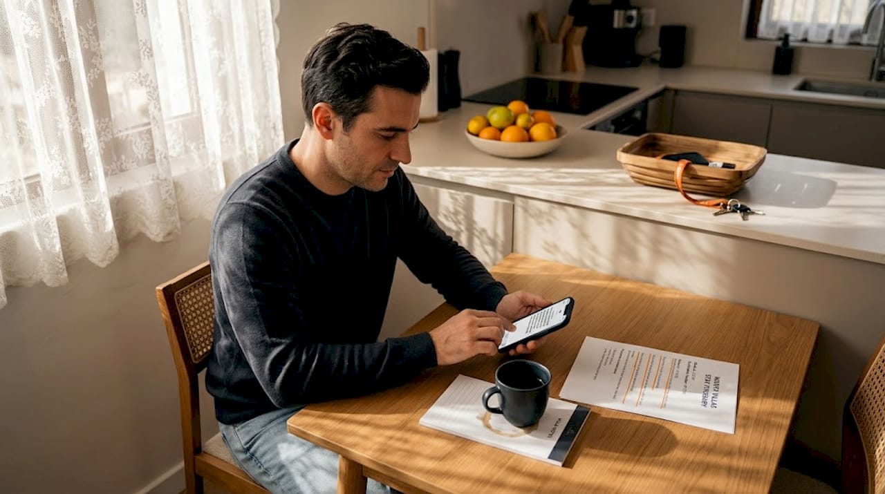 Villa guest preparing concierge briefing
