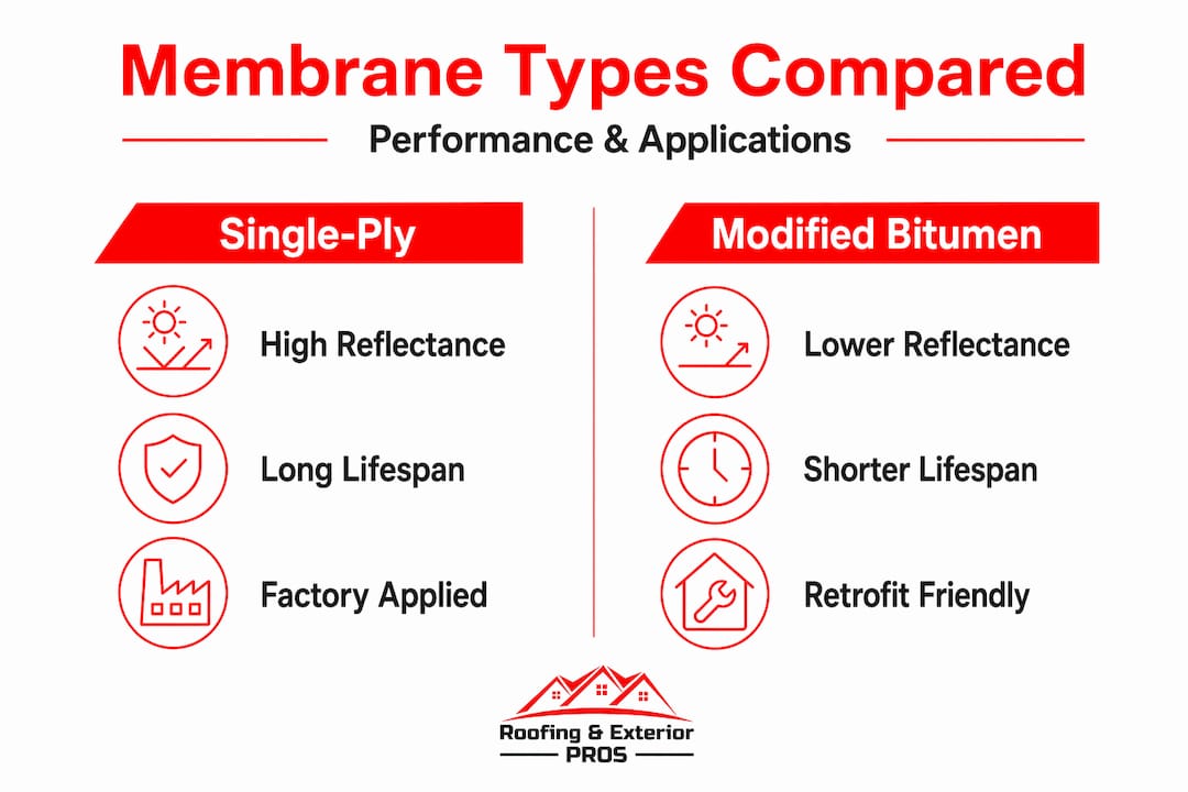 Infographic comparing membrane types and performance