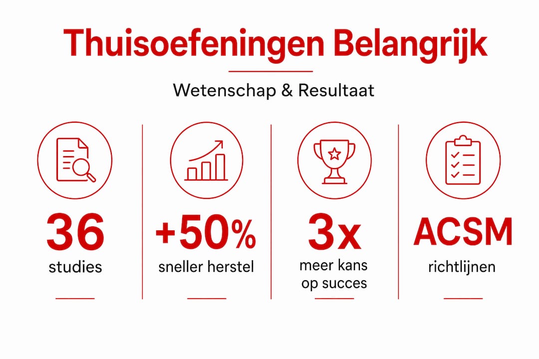 Infographic: thuisoefeningen bij fysiotherapie – voordelen en interessante feiten