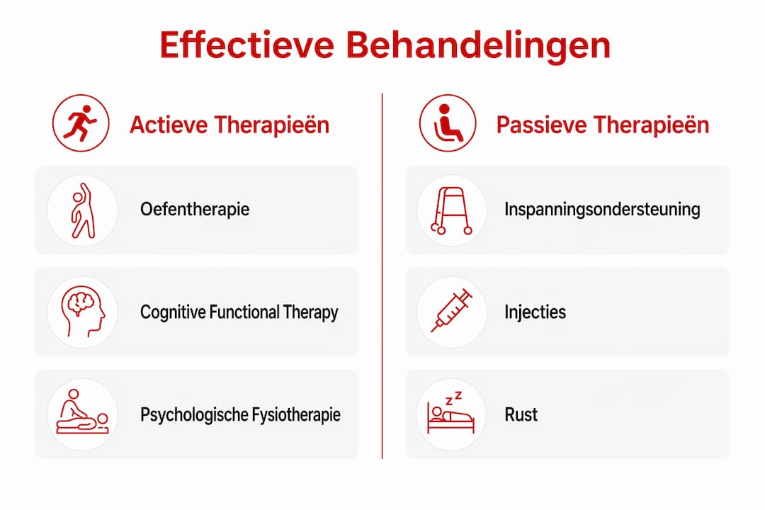 Infographic: Actieve versus passieve therapieën in beeld gebracht