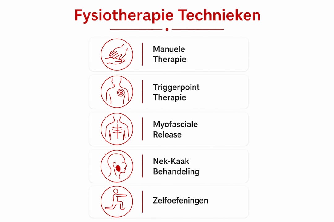 Infographic: een handig overzicht van fysiotherapeutische behandelmethoden bij hoofdpijn